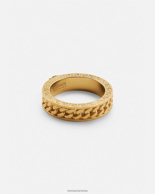 esso Versace uomini anello con medusa incatenata oro caldo JT08Z1696 Accessori