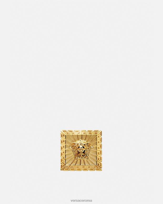 esso Versace uomini anello quadrato con medusa oro JT08Z1691 Accessori
