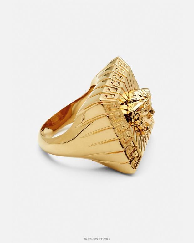 esso Versace uomini anello quadrato con medusa oro JT08Z1691 Accessori