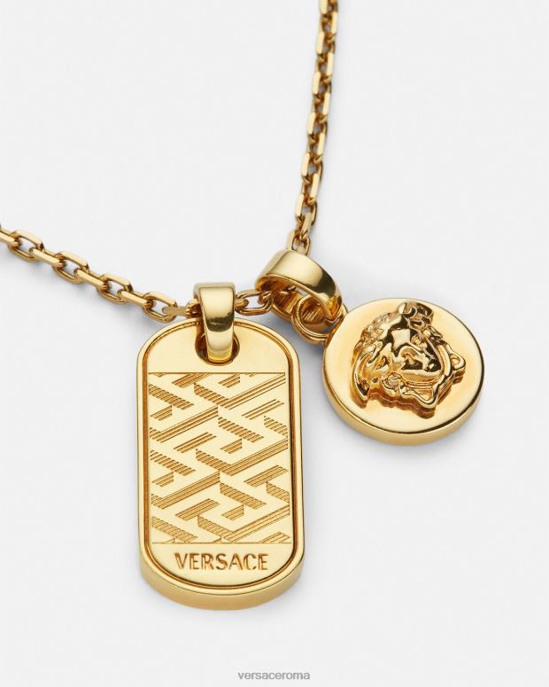 esso Versace uomini collana con etichetta la greca oro JT08Z1688 Accessori