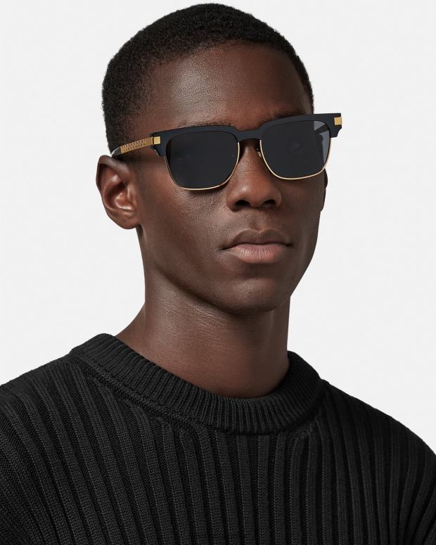 esso Versace uomini occhiali da sole greca nero JT08Z1680 Accessori