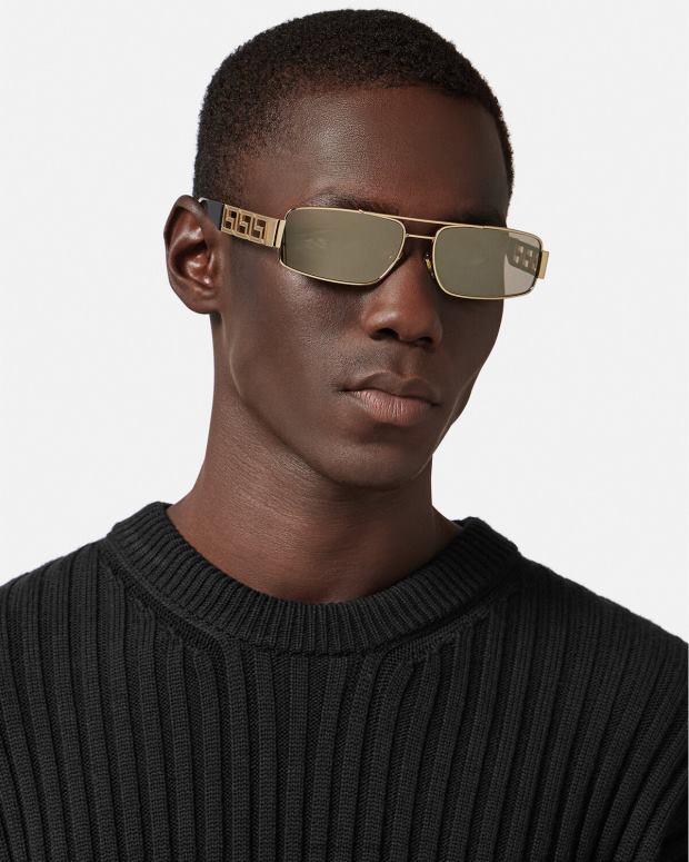 esso Versace uomini occhiali da sole greca oro JT08Z1677 Accessori