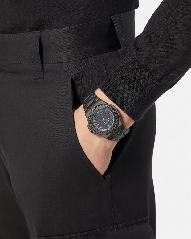 esso Versace uomini orologio reazione greca nero JT08Z1711 Accessori