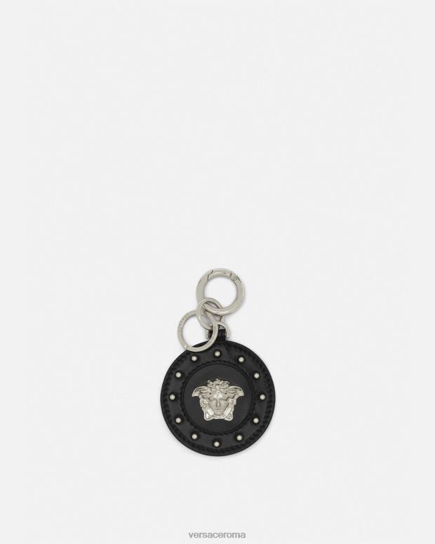 esso Versace uomini portachiavi con borchie di medusa nero JT08Z1663 Accessori