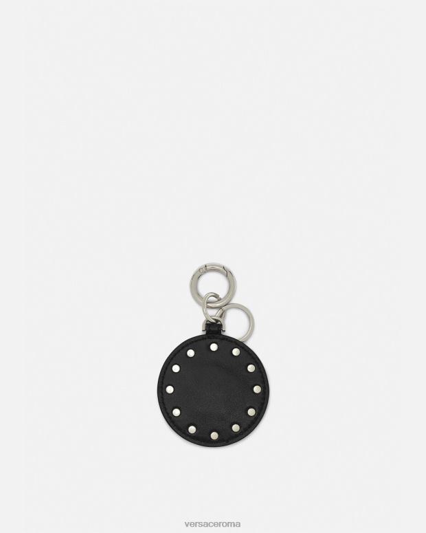 esso Versace uomini portachiavi con borchie di medusa nero JT08Z1663 Accessori