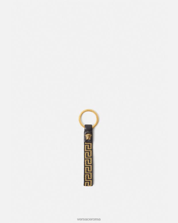 esso Versace uomini portachiavi greca oro nero JT08Z1656 Accessori