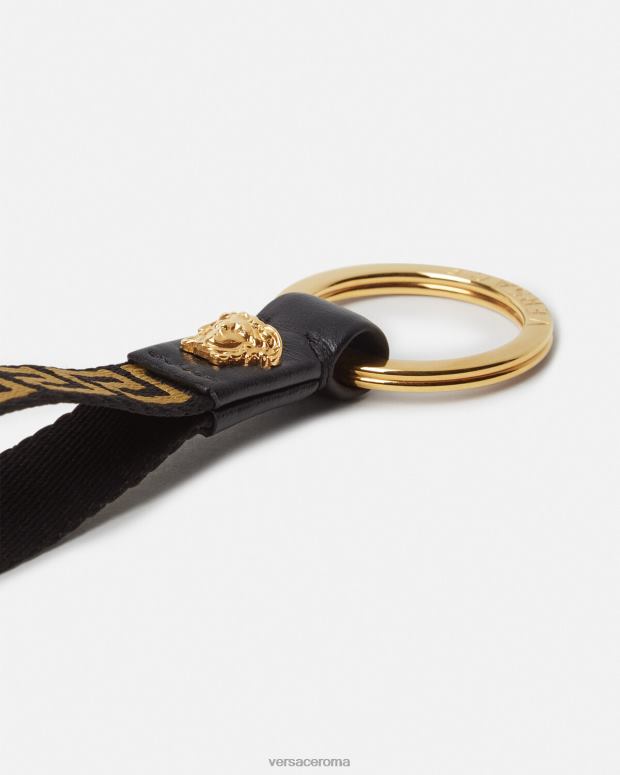 esso Versace uomini portachiavi greca oro nero JT08Z1656 Accessori