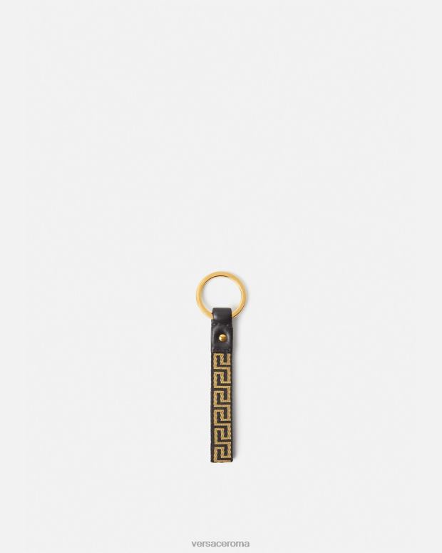 esso Versace uomini portachiavi greca oro nero JT08Z1656 Accessori