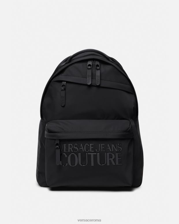 esso Versace uomini zaino couture con logo nero JT08Z2490 Accessori
