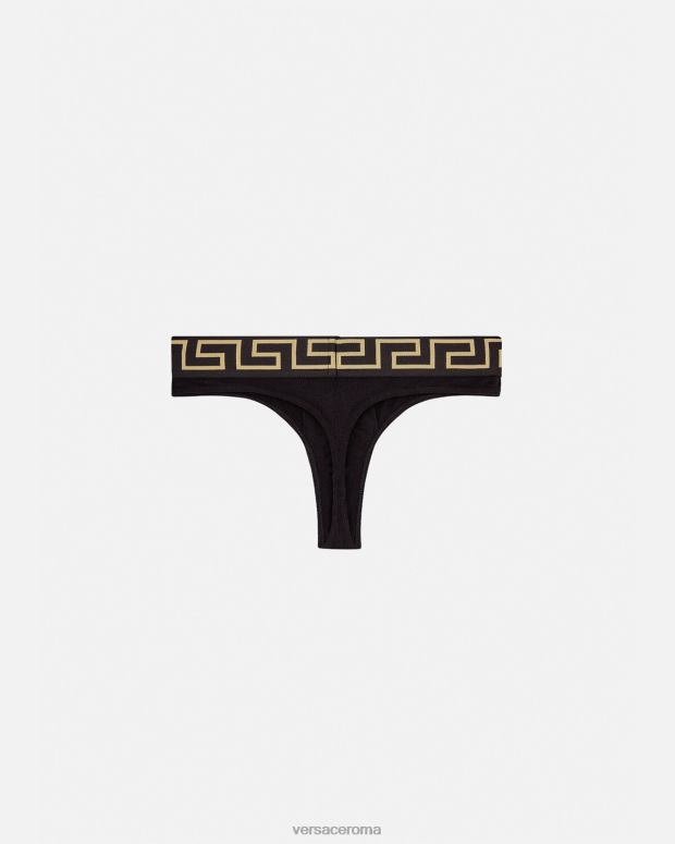 esso Versace uomini perizoma bordo greca nero JT08Z1770 biancheria intima e costumi da bagno