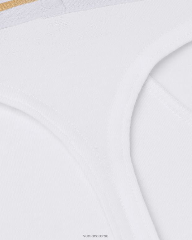 esso Versace uomini perizoma bordo greca oro bianco JT08Z1772 biancheria intima e costumi da bagno
