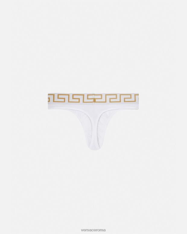 esso Versace uomini perizoma bordo greca oro bianco JT08Z1772 biancheria intima e costumi da bagno