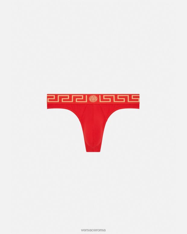esso Versace uomini perizoma bordo greca rosso JT08Z1771 biancheria intima e costumi da bagno