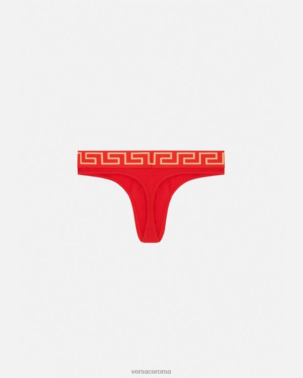 esso Versace uomini perizoma bordo greca rosso JT08Z1771 biancheria intima e costumi da bagno