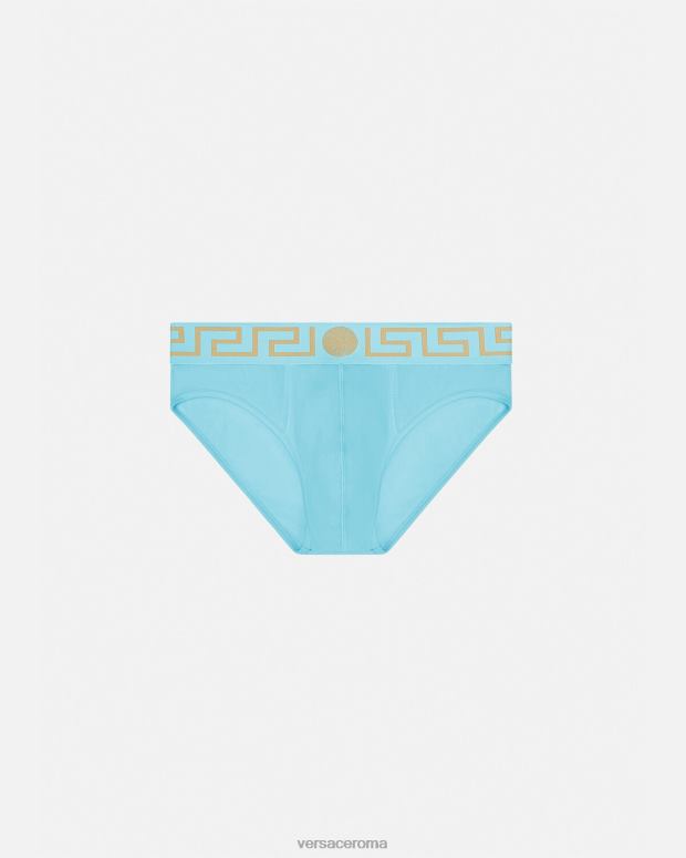 esso Versace uomini slip bordo grecata blu JT08Z1791 biancheria intima e costumi da bagno