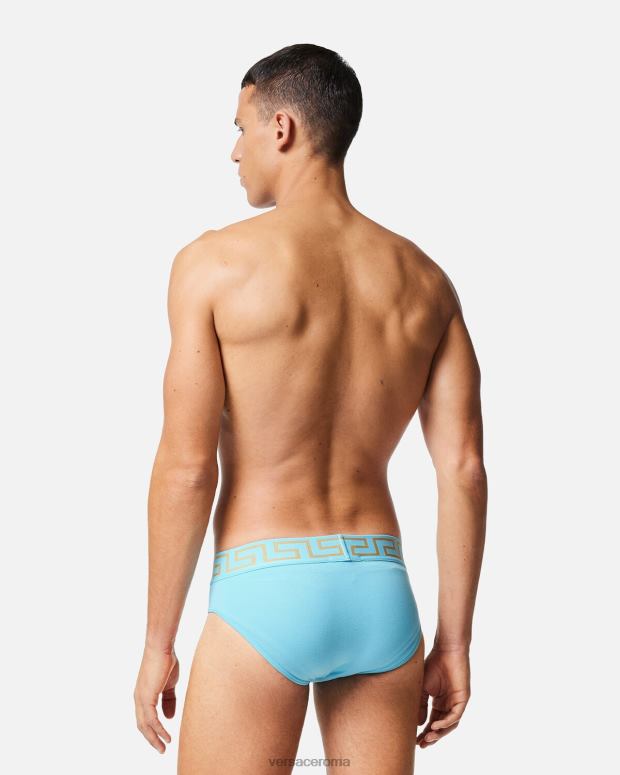 esso Versace uomini slip bordo grecata blu JT08Z1791 biancheria intima e costumi da bagno