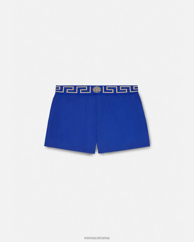 esso Versace uomini Costume da bagno con bordo grecata blu JT08Z1808 biancheria intima e costumi da bagno