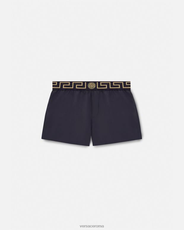 esso Versace uomini Costume da bagno con bordo grecata blu JT08Z1809 biancheria intima e costumi da bagno