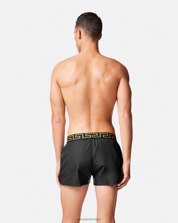 esso Versace uomini Costume da bagno con bordo grecata nero JT08Z1811 biancheria intima e costumi da bagno