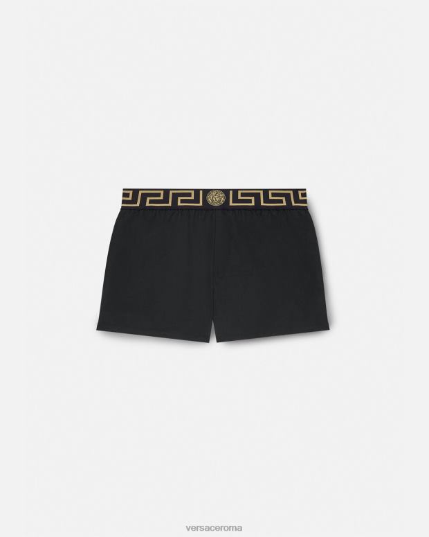 esso Versace uomini Costume da bagno con bordo grecata nero JT08Z1813 biancheria intima e costumi da bagno