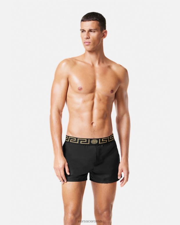 esso Versace uomini Costume da bagno con bordo grecata nero JT08Z1813 biancheria intima e costumi da bagno