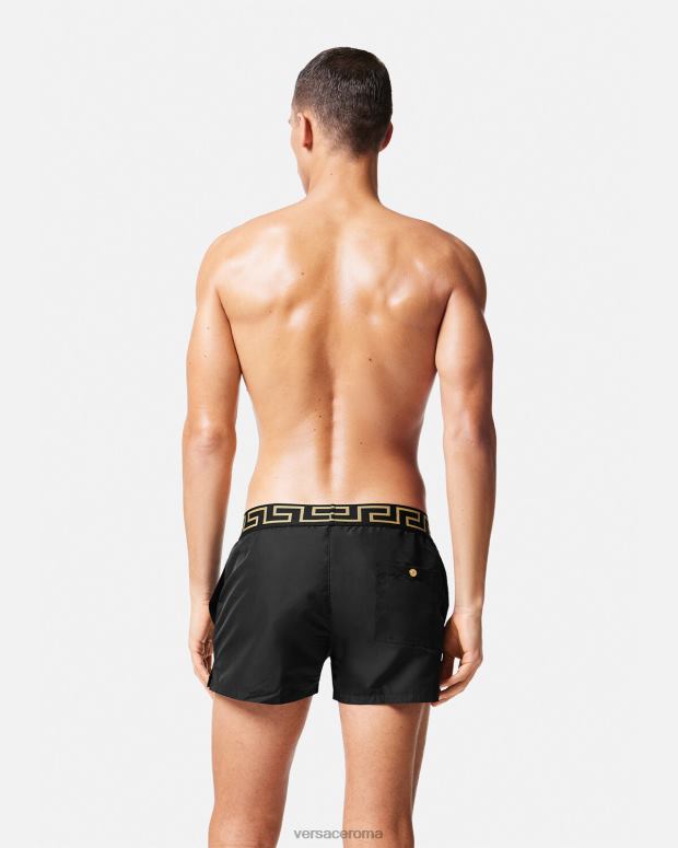 esso Versace uomini Costume da bagno con bordo grecata nero JT08Z1813 biancheria intima e costumi da bagno