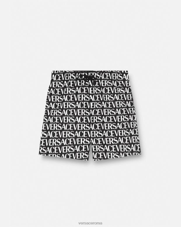 esso Versace uomini pantaloncini da surf integrali nero e stampa JT08Z1803 biancheria intima e costumi da bagno
