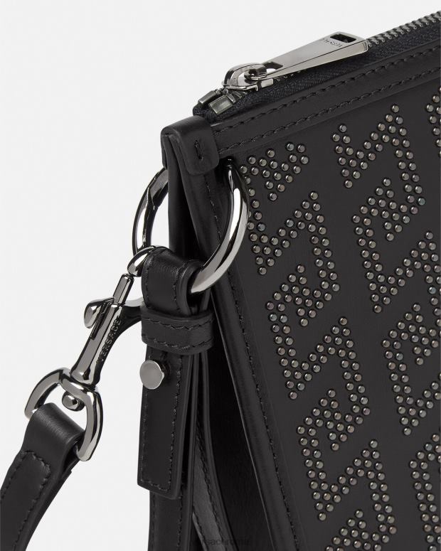 esso Versace uomini borsa a tracolla greca con borchie nero JT08Z1475 borse