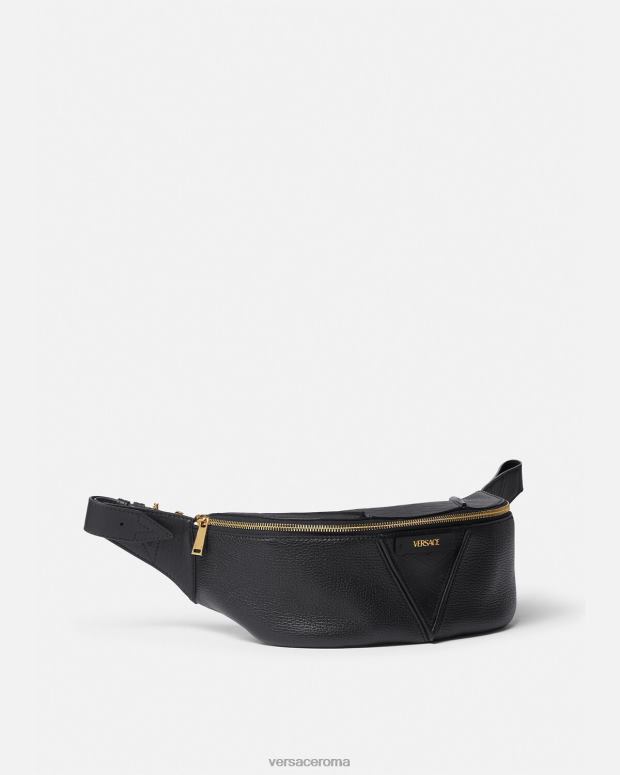 esso Versace uomini marsupio firmato V Greca nero JT08Z1491 borse
