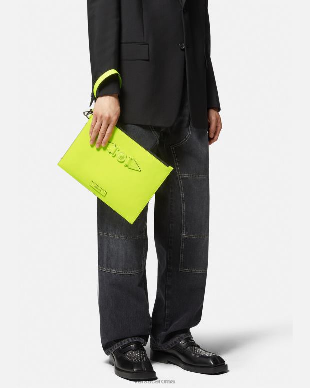 esso Versace uomini astuccio grande con medusa giallo JT08Z1472 borse