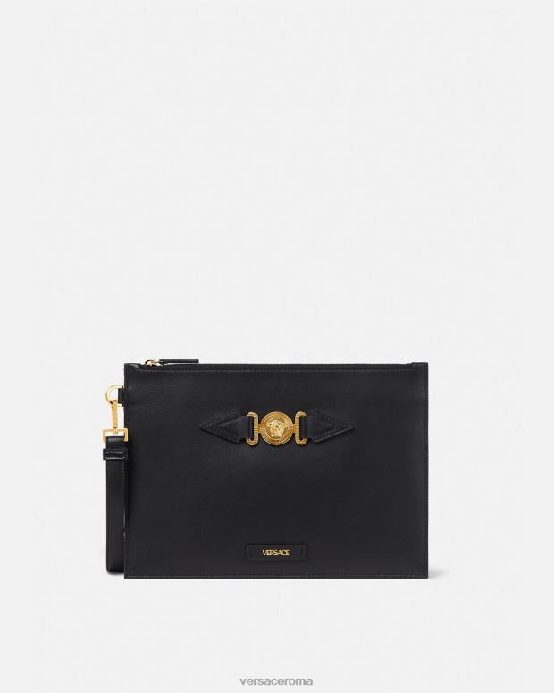 esso Versace uomini astuccio grande con medusa nero JT08Z1467 borse
