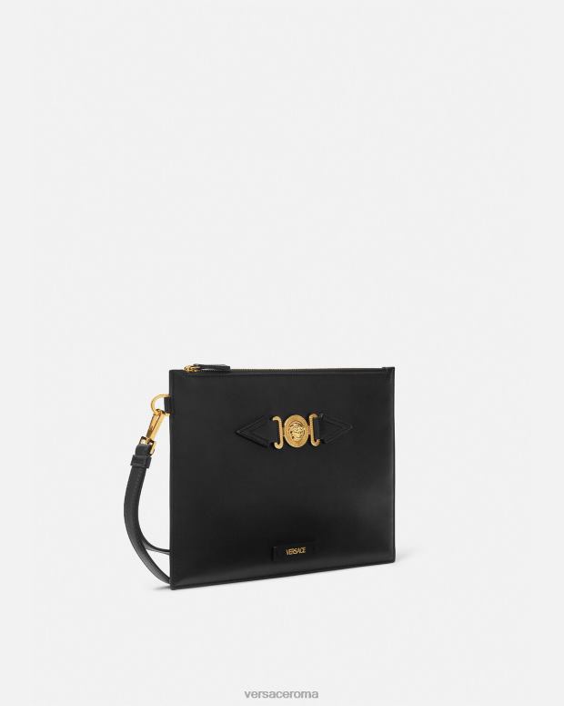 esso Versace uomini astuccio grande con medusa nero JT08Z1467 borse
