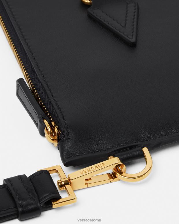 esso Versace uomini astuccio grande con medusa nero JT08Z1467 borse