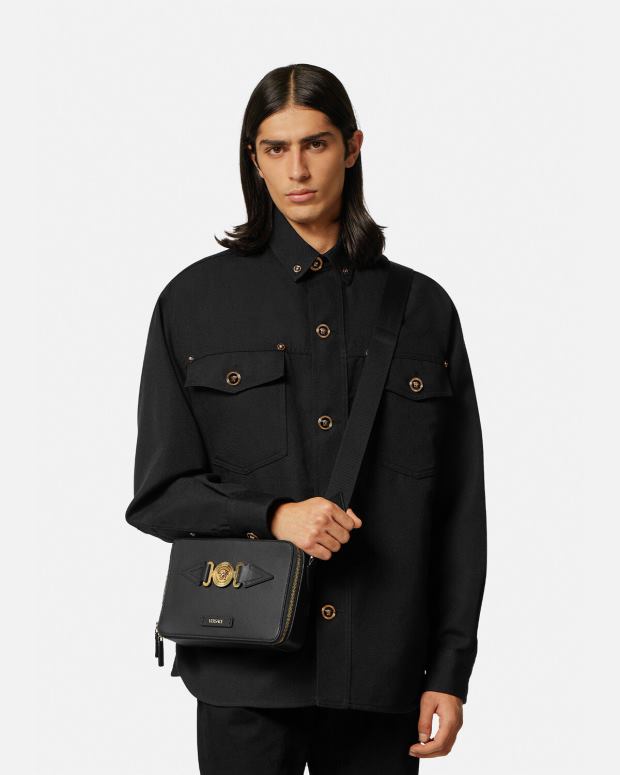 esso Versace uomini borsa a tracolla Biggie con Medusa nero JT08Z1468 borse