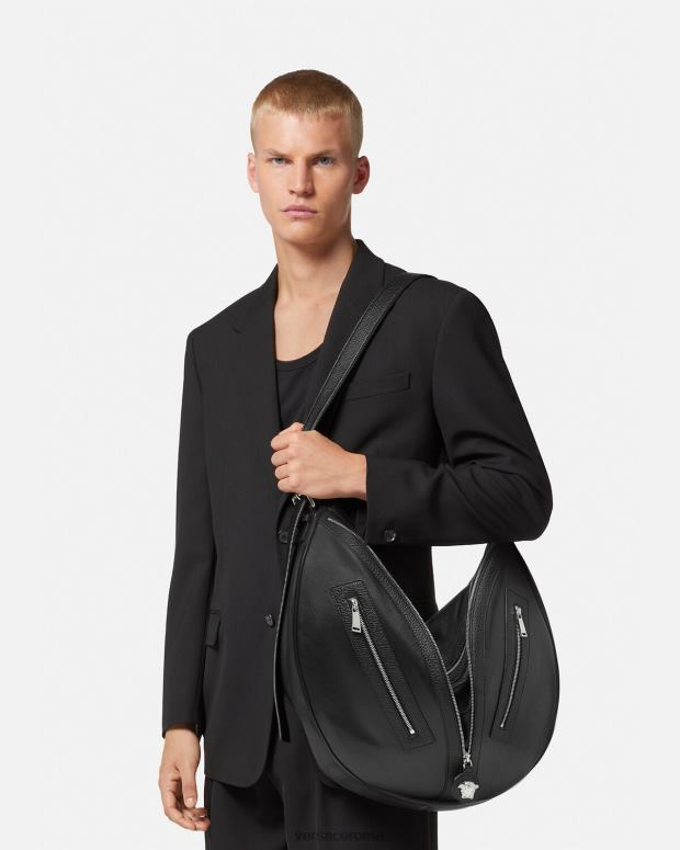 esso Versace uomini ripetere la borsa hobo grande nero JT08Z1500 borse