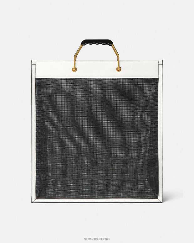 esso Versace uomini borsa shopper nero bianco JT08Z1508 borse
