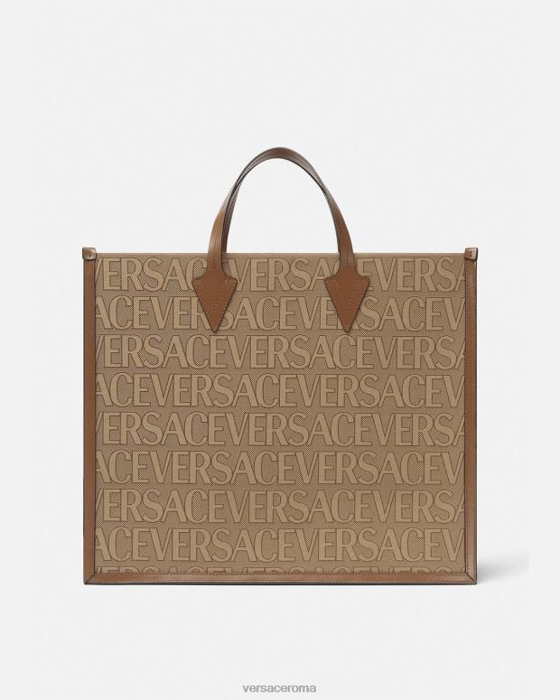 esso Versace uomini borsa tote integrale marrone JT08Z1506 borse