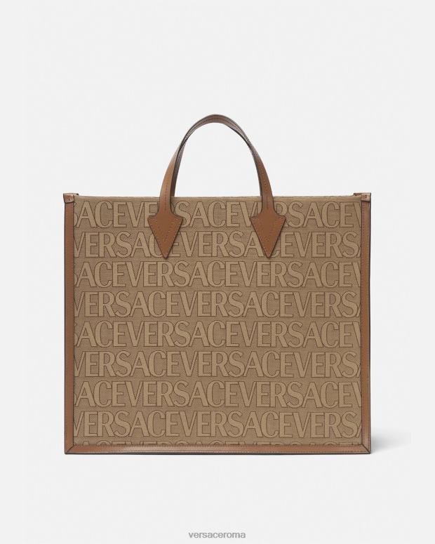 esso Versace uomini borsa tote integrale marrone JT08Z1506 borse