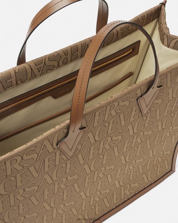 esso Versace uomini borsa tote integrale marrone JT08Z1506 borse