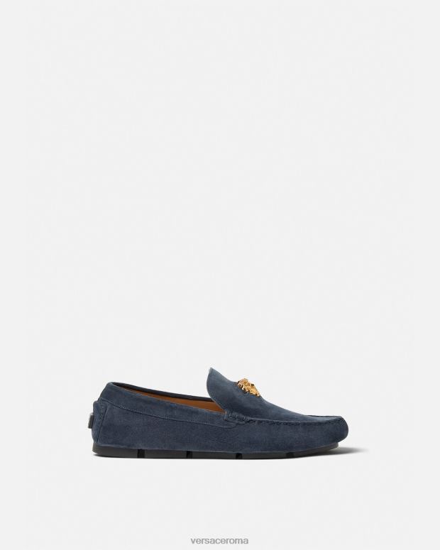 esso Versace uomini driver la medusa in pelle scamosciata Marina Militare JT08Z1604 scarpa