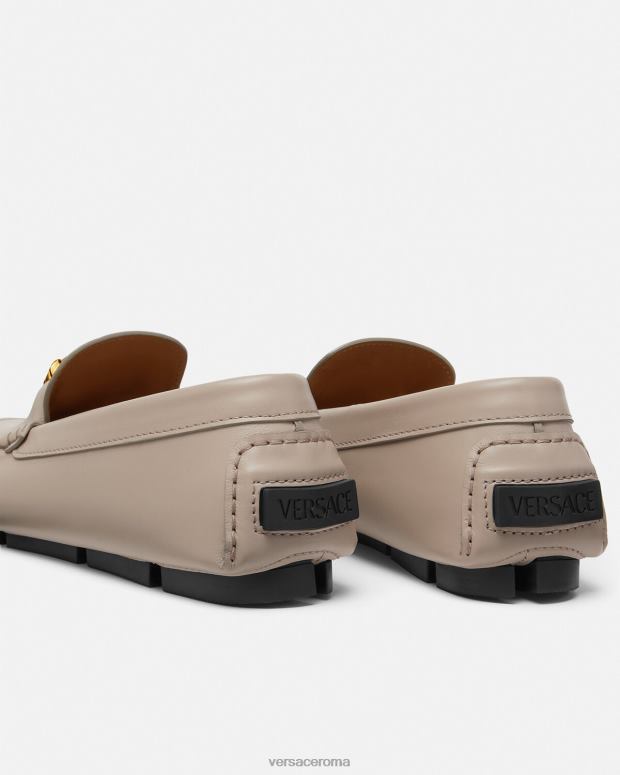 esso Versace uomini scarpe da driver la medusa beige JT08Z1601 scarpa