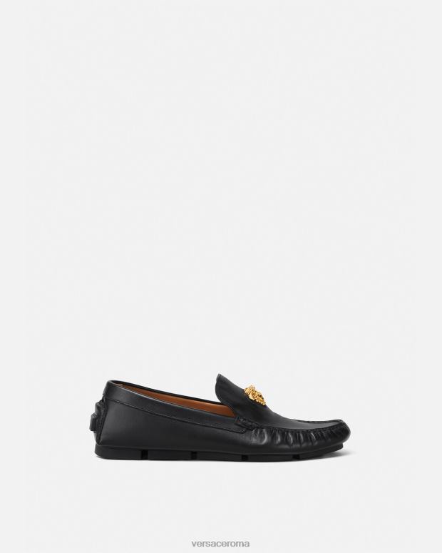 esso Versace uomini scarpe da driver la medusa nero JT08Z1602 scarpa