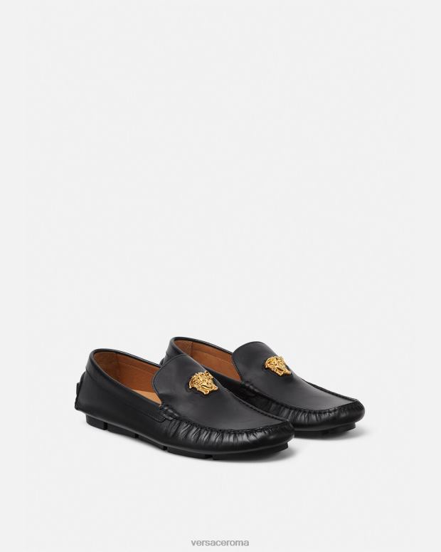 esso Versace uomini scarpe da driver la medusa nero JT08Z1602 scarpa