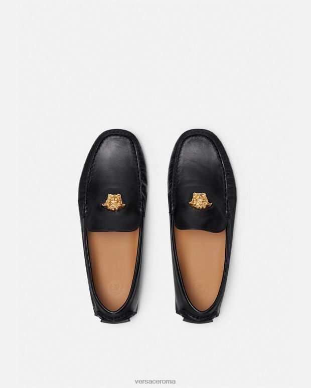 esso Versace uomini scarpe da driver la medusa nero JT08Z1602 scarpa