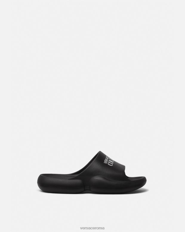 esso Versace uomini diapositive del logo tago nero JT08Z2451 scarpa