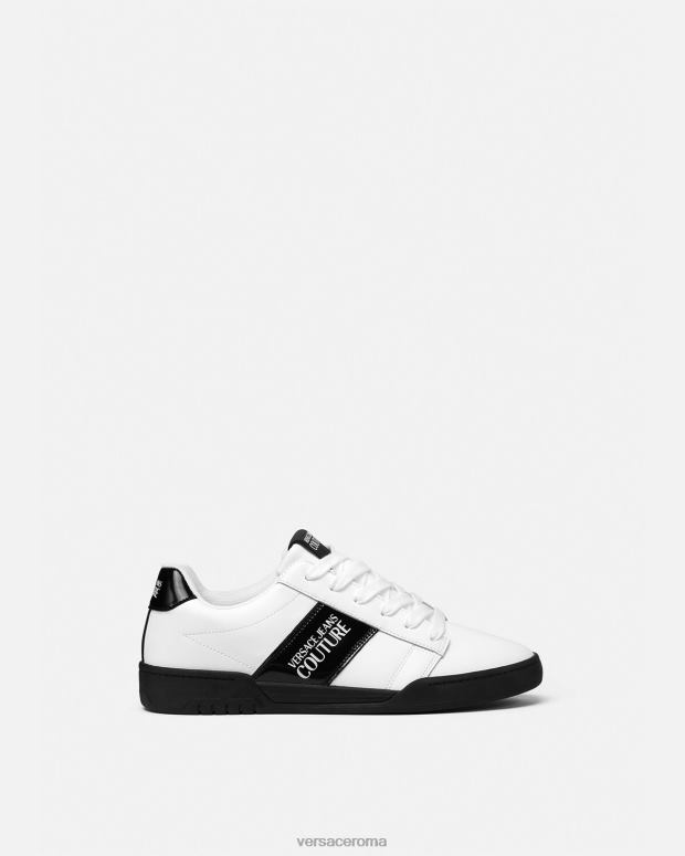 esso Versace uomini Scarpe da ginnastica con logo Brooklyn bianco JT08Z2453 scarpa