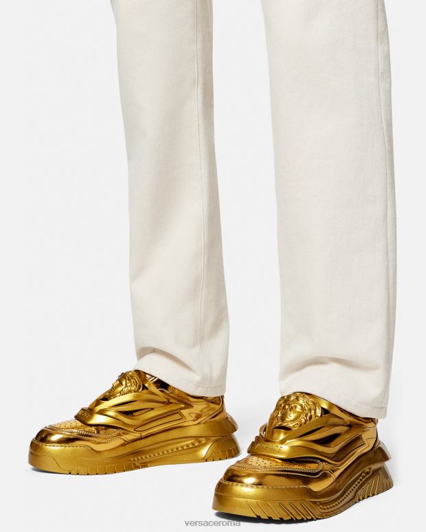 esso Versace uomini scarpe da ginnastica Odissea oro JT08Z1521 scarpa