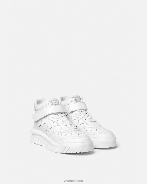 esso Versace uomini scarpe da ginnastica Odissea tagliate bianco JT08Z1541 scarpa