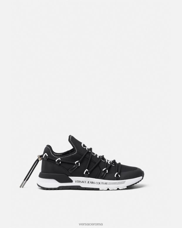 esso Versace uomini scarpe da ginnastica dinamiche nero e stampa JT08Z2445 scarpa