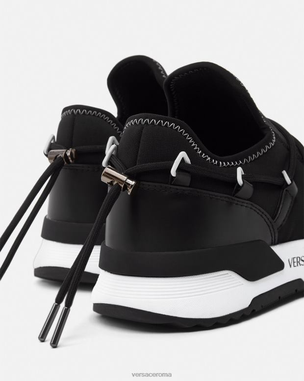 esso Versace uomini scarpe da ginnastica dinamiche nero e stampa JT08Z2445 scarpa